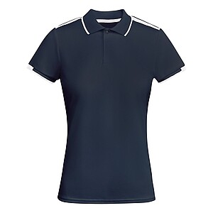 Tamil short sleeve womens sports polo, navy blue, size 2XL
