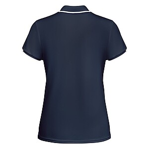 Tamil short sleeve womens sports polo, navy blue, size S