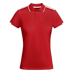 Tamil short sleeve womens sports polo, red, size 2XL