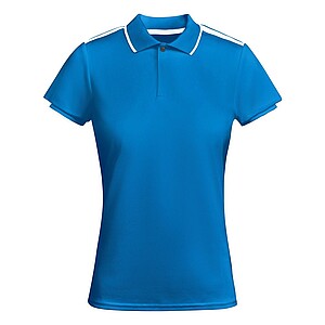 Tamil short sleeve womens sports polo, royal blue, size S