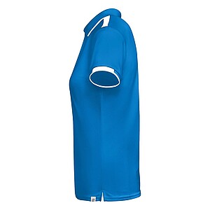 Tamil short sleeve womens sports polo, royal blue, size S