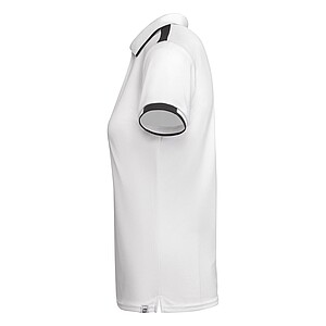 Tamil short sleeve womens sports polo, white, size 2XL