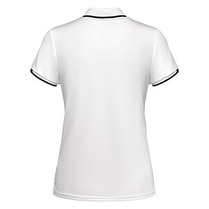 Tamil short sleeve womens sports polo, white, size L