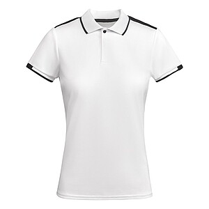 Tamil short sleeve womens sports polo, white, size XL