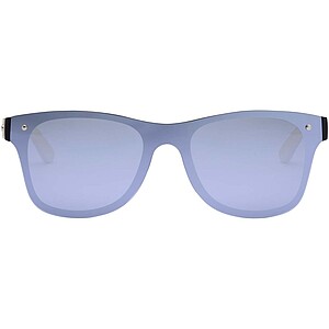 Tan sunglasses with bamboo temples, silver