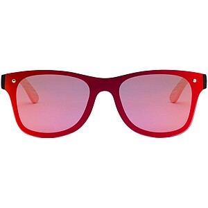 Tan sunglasses with bamboo temples, yellow