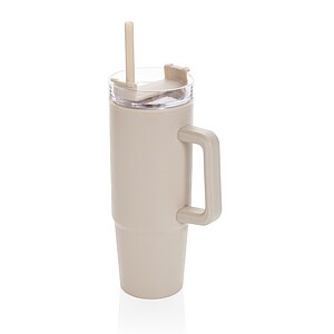 Tana RCS plastic tumbler with handle 900ml, beige