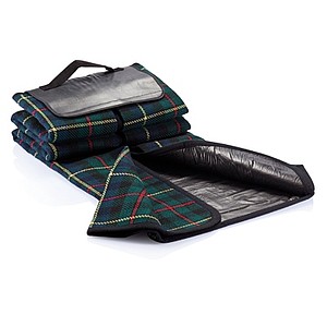 Tartan picnic blanket, black