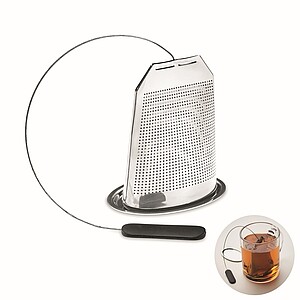 Tea infuser in stainless steel, black