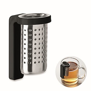 Tea infuser with hook, black