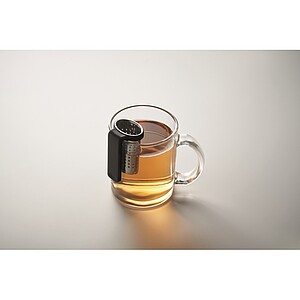 Tea infuser with hook, black