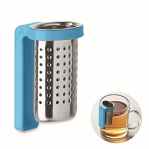 Tea infuser with hook, turquoise