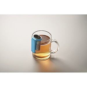 Tea infuser with hook, turquoise