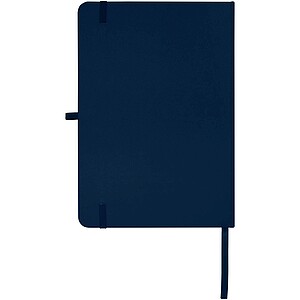 Teak A5 recycled hard cover notebook with lined pages, navy