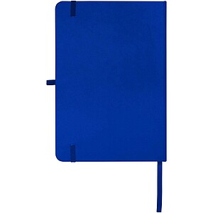 Teak A5 recycled hard cover notebook with lined pages, royal blue