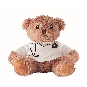 Teddy bear plush doctor, white