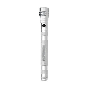 Telescopic aluminium flash light.Silver