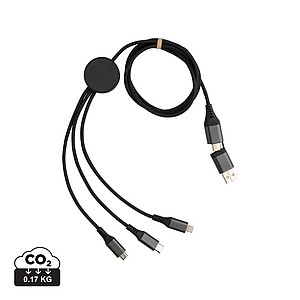 Terra RCS recycled aluminum 120 cm 6-in-1 cable