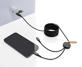 Terra RCS recycled PET 3 meter 4-in-1 cable, grey