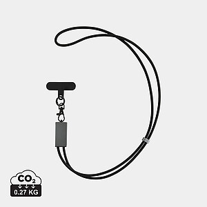 Terra RCS recycled PET phone cord with 60W dual charge cable, grey, black