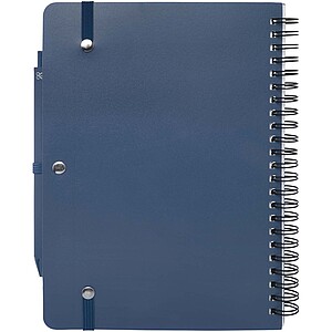 Thalaasa A5 ocean-bound hard cover notebook with ballpoint pen, ocean blue