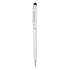 Thin metal stylus pen white