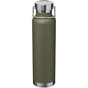 Thor 650 ml RCS recycled stainless steel copper vacuum insulated water bottle, forest green