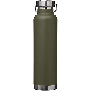 Thor 650 ml RCS recycled stainless steel copper vacuum insulated water bottle, forest green