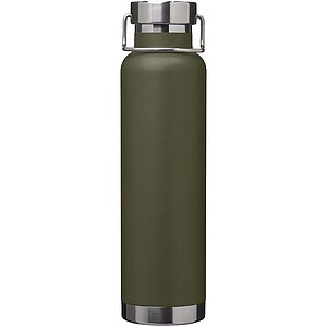 Thor 650 ml RCS recycled stainless steel copper vacuum insulated water bottle, forest green