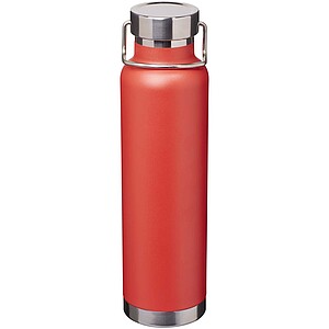 Thor 650 ml RCS recycled stainless steel copper vacuum insulated water bottle, red