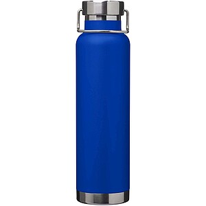 Thor 650 ml RCS recycled stainless steel copper vacuum insulated water bottle, royal blue