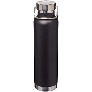 Thor 650 ml RCS recycled stainless steel copper vacuum insulated water bottle, solid black