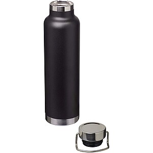 Thor 650 ml RCS recycled stainless steel copper vacuum insulated water bottle, solid black