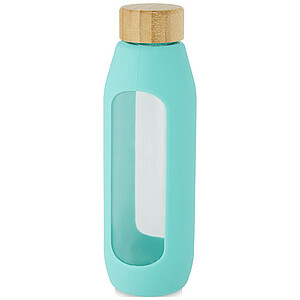 Tidan 600 ml borosilicate glass bottle with silicone grip