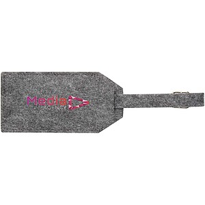 Tie luggage tag, grey