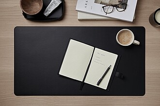 Timo PU RCS RPET desk pad, black