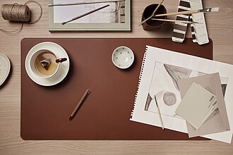 Timo PU RCS RPET desk pad, brown