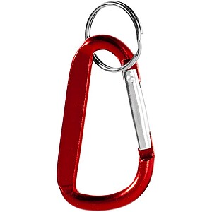 Timor recycled aluminium carabiner keychain