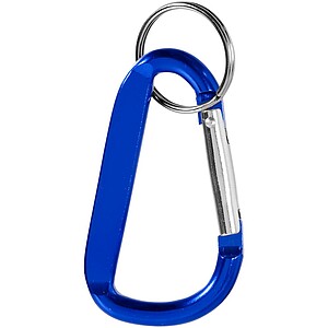 Timor recycled aluminium carabiner keychain