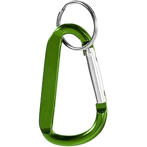 Timor recycled aluminium carabiner keychain