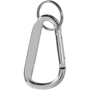 Timor recycled aluminium carabiner keychain