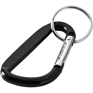 Timor recycled aluminium carabiner keychain