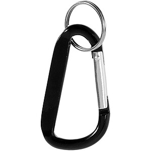 Timor recycled aluminium carabiner keychain