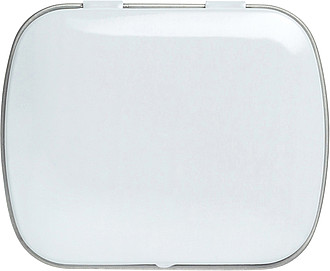 Tin case with mintsWhite