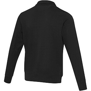 Tin unisex Aware™ recycled quarter zip sweater, solid black