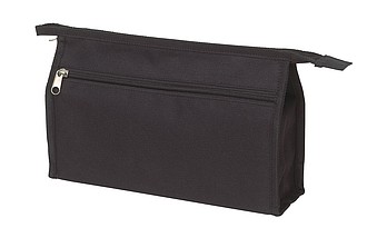 Toilet bag "Night & Day" with main zip pocket and front zip pocket,colour black
