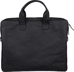Tomato leather laptop bag Lillian, black