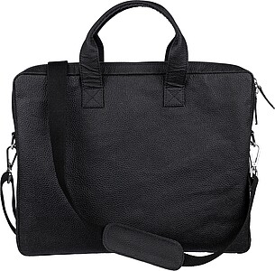Tomato leather laptop bag Lillian, black