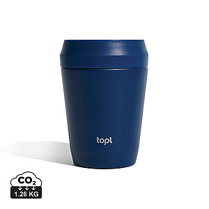 Topl Recycled Steel To Go Tumbler Patented 360 Lid 235ml, navy