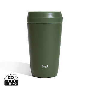 Topl Recycled Steel To Go Tumbler Patented 360 Lid 354ml, green